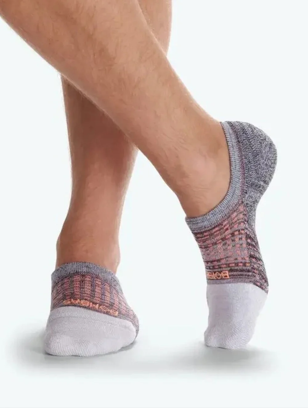 Bombas Low-Cut Performance Socks. Gray & Pink. Large Unisex Sizing. Set Of 2.